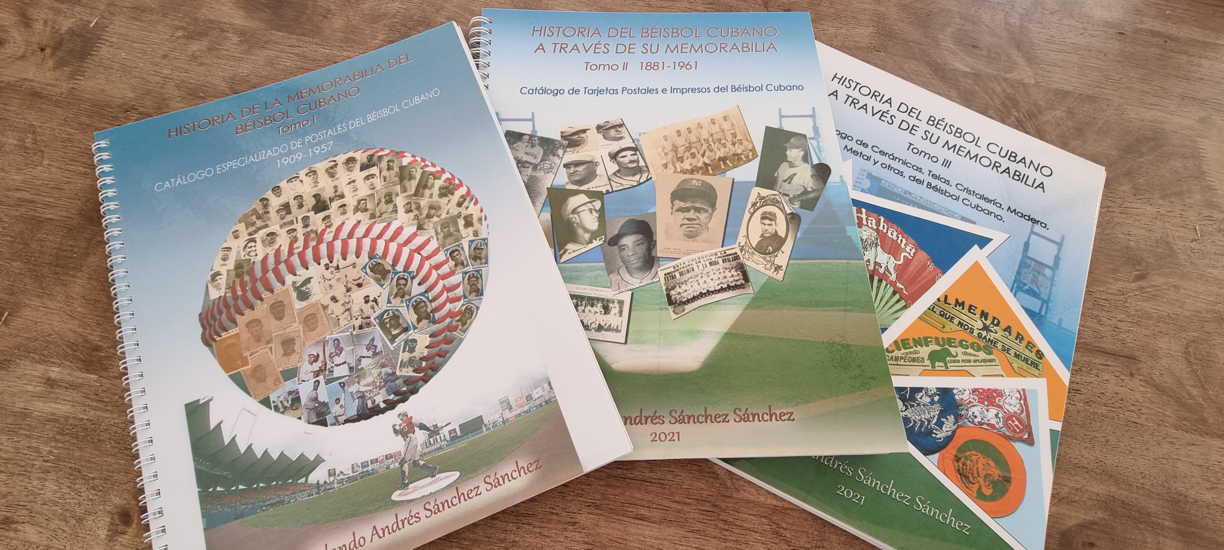 Rolando Sanchez develops his own books that examine the history of baseball memorabilia in Cuba