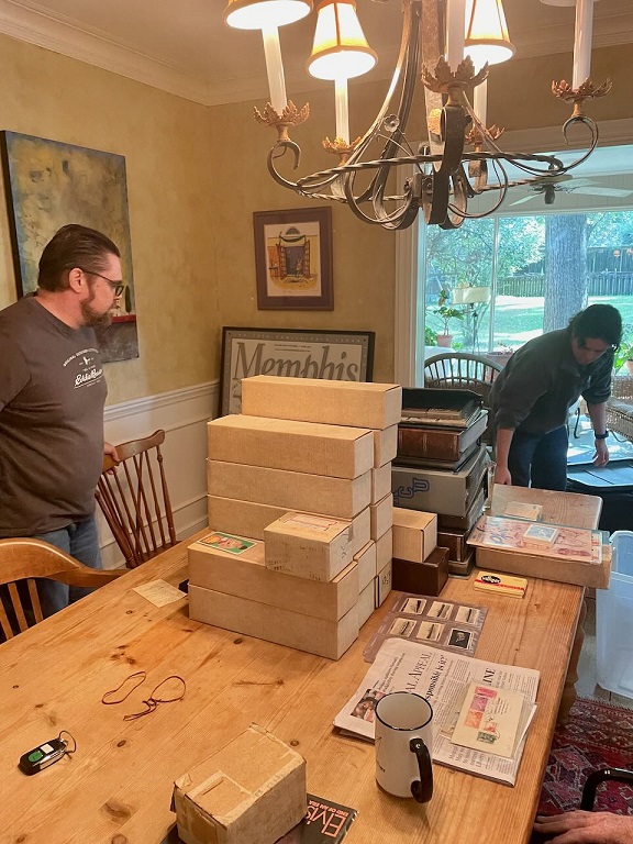 The REA team flew to Ken's house to get a first-hand look at his massive collection that included numerous card boxes and binders