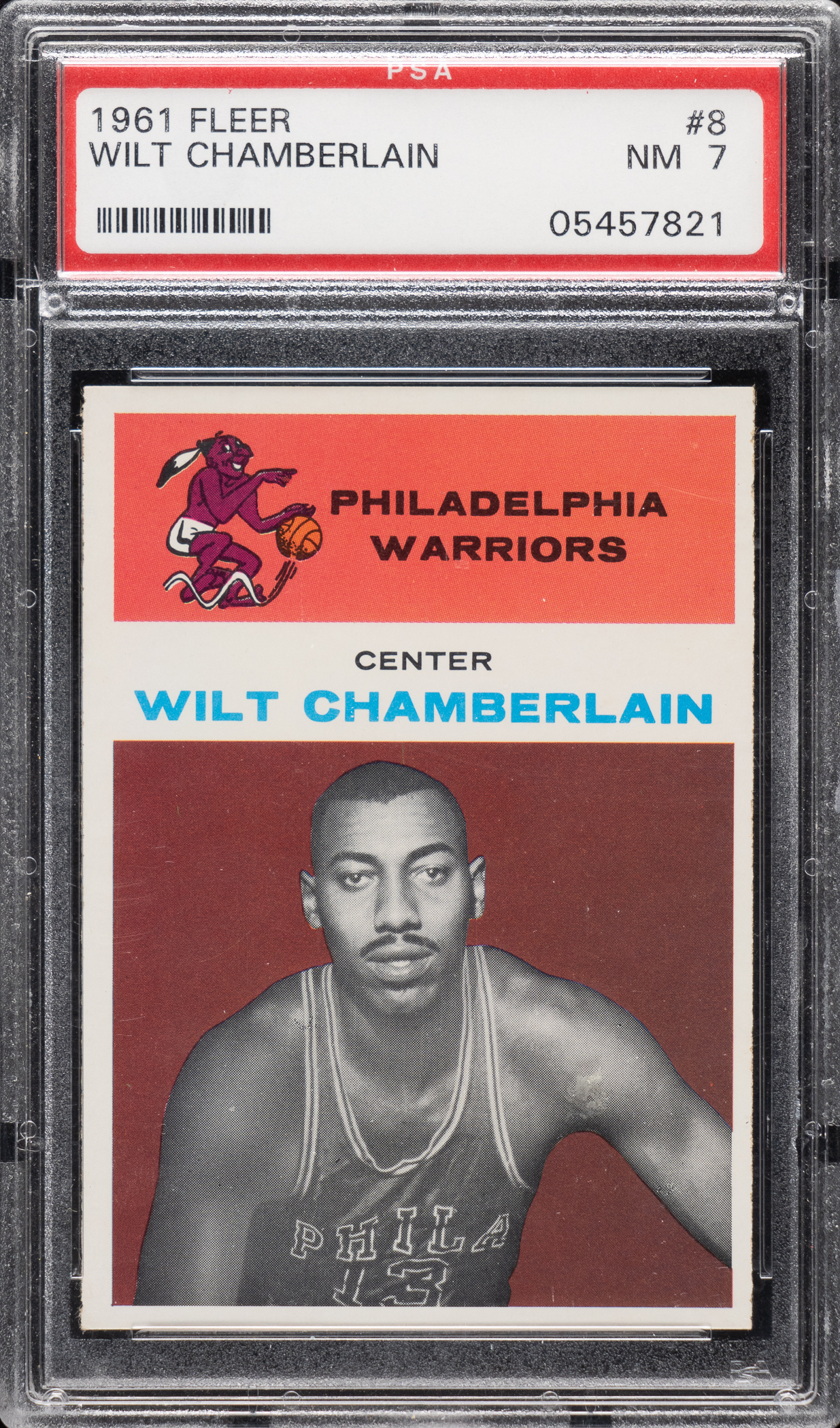 Wilt Chamberlain’s 1961 Fleer Rookie PSA NM 7 went for $12,000