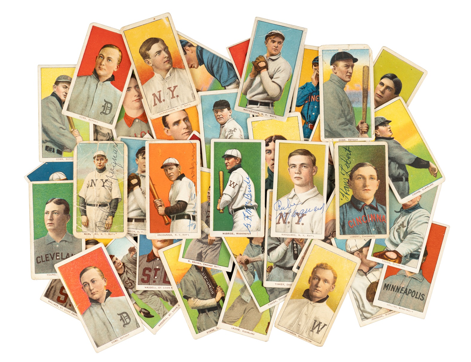 Numerous T206s, many of which are signed, are available in Hirsch's expansive collection