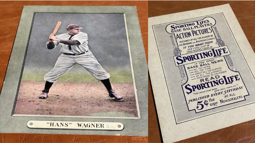 1911 M110 Sporting Life Honus Wagner cabinet card that will be available in REA's Summer Auction